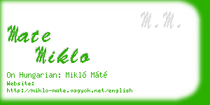 mate miklo business card
